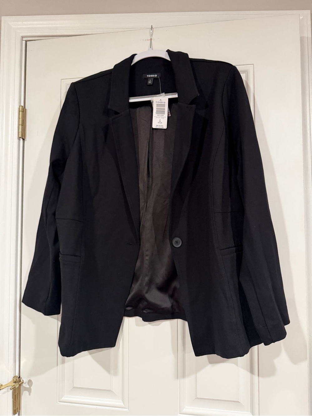 torrid Black Single-Button Tailored Blazer